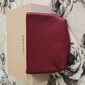 Cuyana rich red leather bag. OS